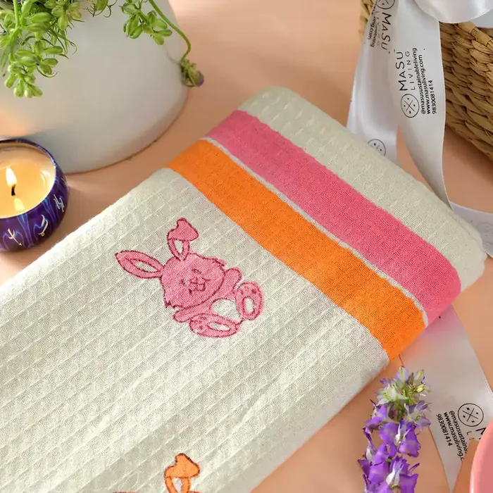 Masu Living Bunny Rabbits Bath Towel Quick Dry Super Absorbent