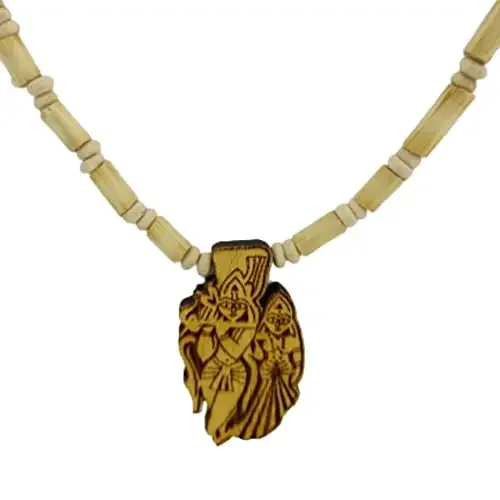 MAYAPURI Original Tulsi Mala with Radha Krishna Pendant (Locket) Tulasi Mala