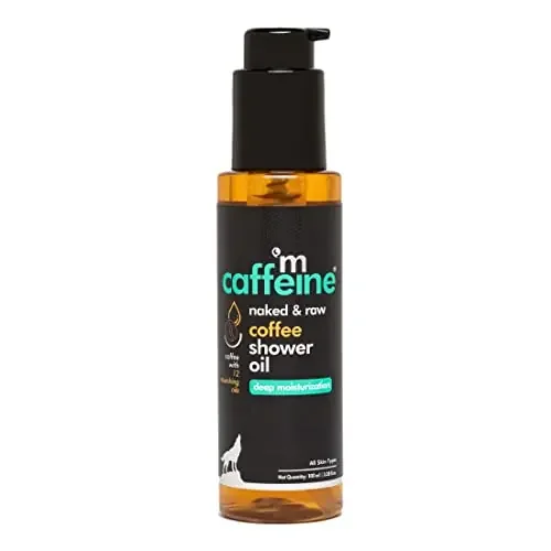 mCaffeine Coffee Shower Oil for Deep Moisturization & Cleansing Body Wash for Soft Skin 100 ml