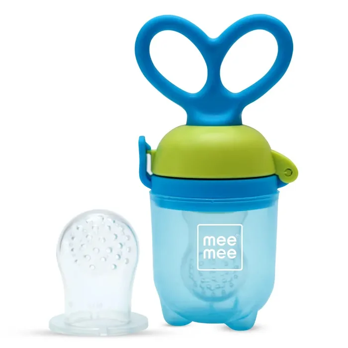 Mee Mee Advanced Fruit & Food Nutritional Baby Feeder Safe and BPA-Free Solution Ideal for Babies 6 to 12 Months Old Enhance Feeding Experience with Baby Grip Feeder (Blue)