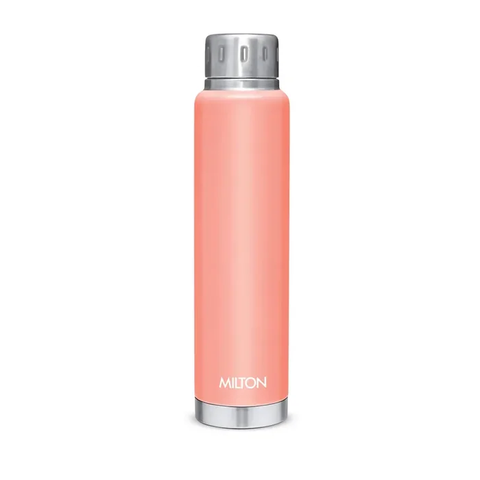 Milton Elfin 500 Thermosteel 24 Hours Hot and Cold Water Bottle 500 ml Peach Leak Proof Easy to Carry Office Bottle Hiking Trekking Travel Bottle Gym Home Kitchen Bottle