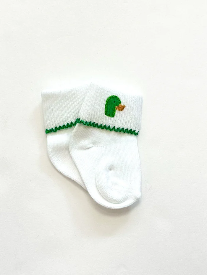 MINI MALLARD EMBROIDERED SOCKS