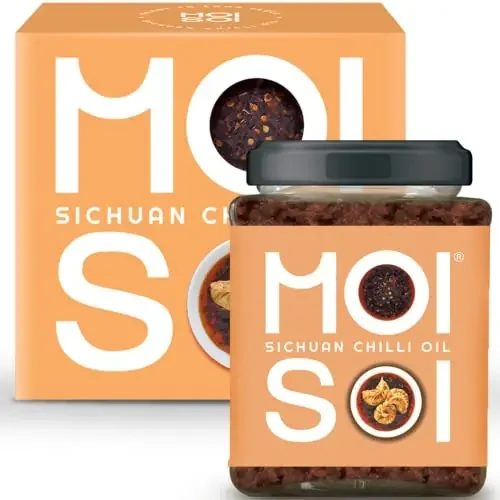 MOI SOI Sichuan Chilli Oil- (175gms Vegan Friendly No MSG Dip with momos, pizza, noodles, snacks, etc.)