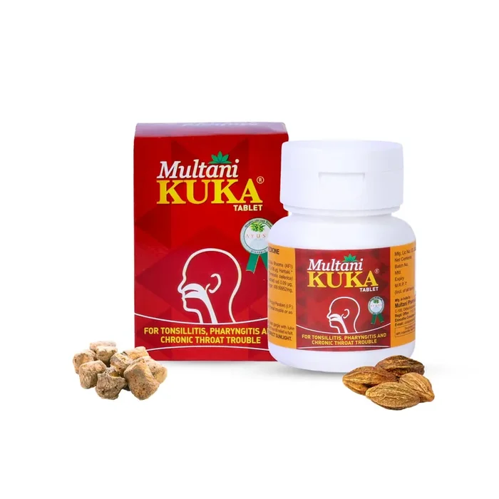 Multani Kuka Tablet Helpful In Throat Pain Throat Infection & Tonsils Swelling Ayurvedic Throat Relief Tablets Useful In Cough Throat Irritation & Chronic Throat Trouble 50 Tablets