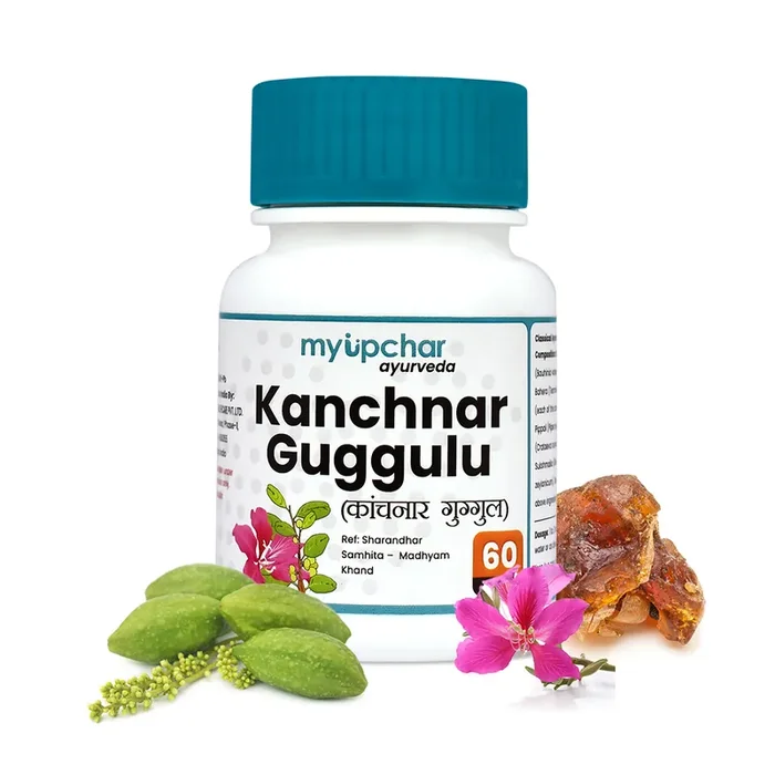 myUpchar Ayurveda Kanchnar Guggulu – 60 Veg Tabs. Manage Hormonal Balance