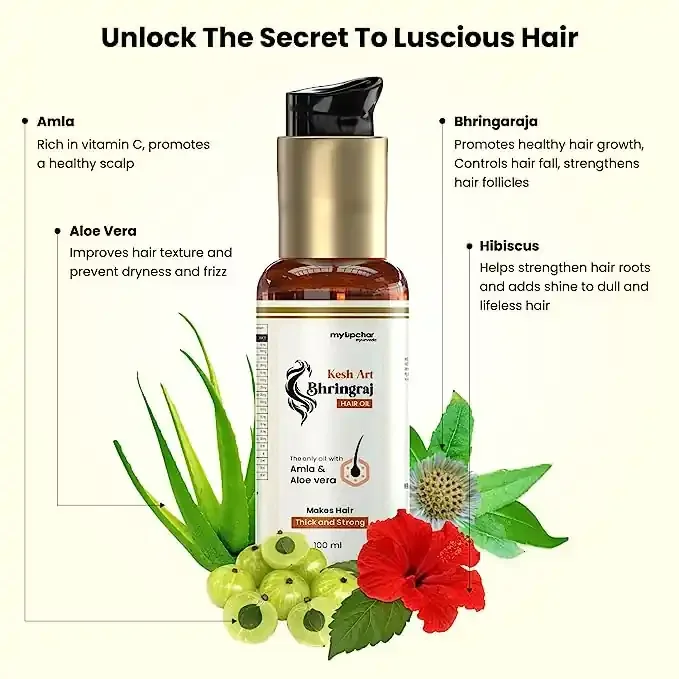 myUpchar Ayurveda Kesh Art Bhringraj Hair Growth Oil Control Hair Fall & Dandruff – 100 Ml