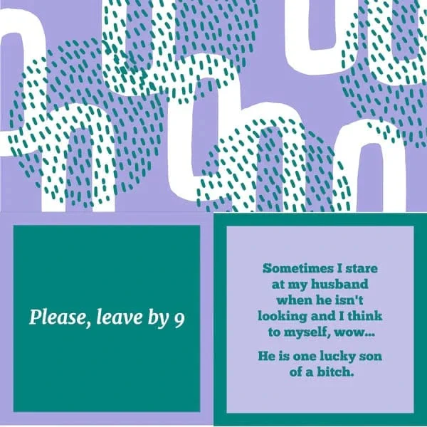 Napkin: Please Leave By 9