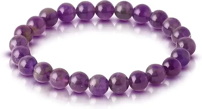 Natural Reiki Feng-Shui Healing Crystal Gem Stone Crystal Bracelet for Men and Women – Amethyst