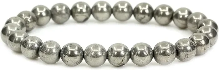 Natural Reiki Feng-Shui Healing Crystal Gem Stone Crystal Bracelet for Men and Women – Pyrite