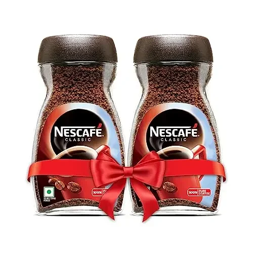 NESCAFE Classic Instant Coffee Powder Great start to your morning 100% Pure Coffee 380g (2 units x 190g) Jar