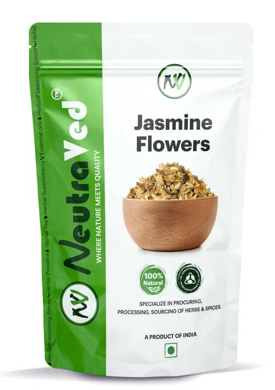 NeutraVed Dried Jasmine Flowers Tea Mix/Flowering Tea Ornamental Tea Hand Woven, Jasmine Flower (25 g)