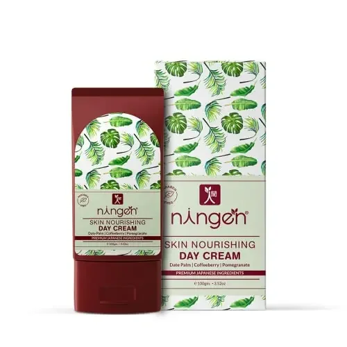 Ningen Skin Nourising Day Cream I Infused with Date Palm Coffeeberry and Pomegranate Extracts I Dermatologically Tested I Des Day Long Essential Nutrients and Moisture I 100g