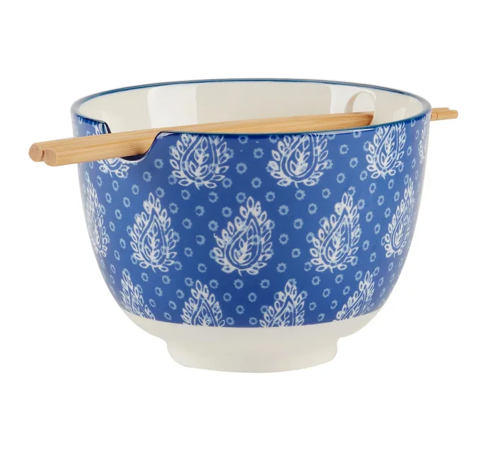 Noodle Bowl – Cobalt Paisley