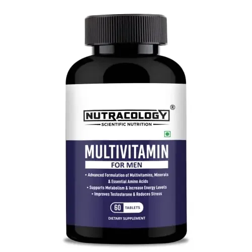Nutracology Multivitamin For Men With Zinc Vitamin D3 Vitamin C Multiminerals For Energy Stamina (60 Tab)