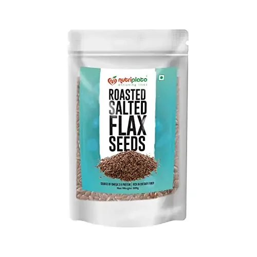 Nutriplato-enriching lives Roasted Salted Flax Seeds Alsi, 500 g