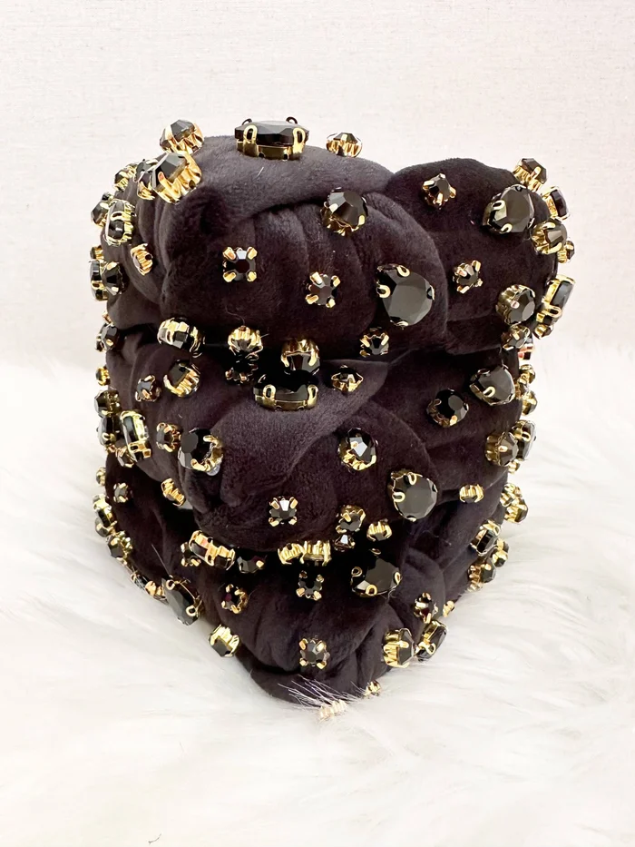Onyx Jeweled Headband