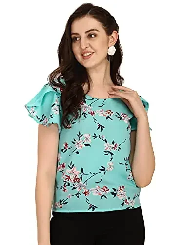 Oomph! Women‘s Crepe Tank Top Small Teal Blue
