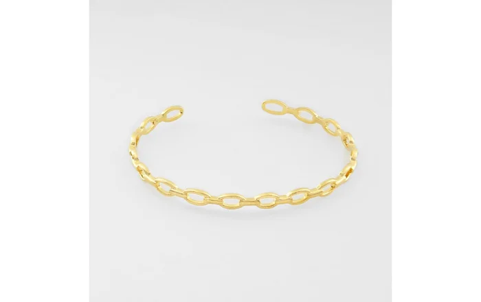 Open Chain Link Cuff Bracelet