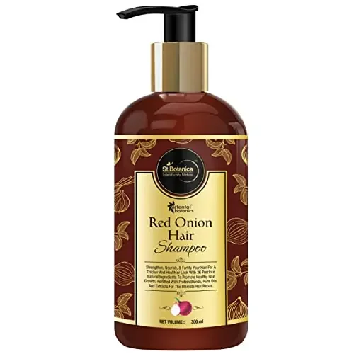 Oriental Botanics Red Onion Hair Shampoo 300 ml with Red Onion Oil for Strong & Healthy Hair Cruelty Free & Vegan Paraben Free No SLS/SLES
