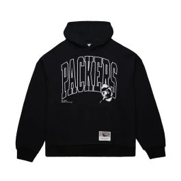 Packers Mitchell & Ness Throwback Logo Over Hoodie