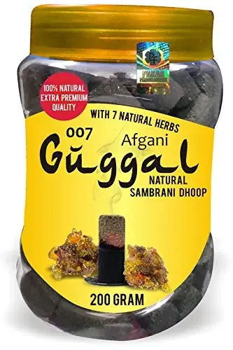 Parag Fragrances 007 Guggal Sambrani Dhoop 200 Gram (with Herbs) /Guggal Dhoop Sticks for Hawan Dhoop Prayer and Religious Use