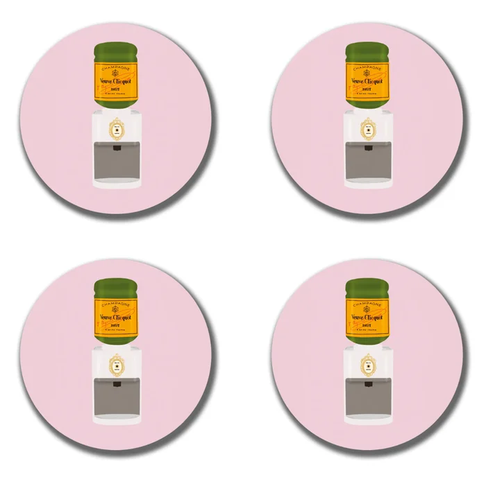 Pink Champagne Coasters