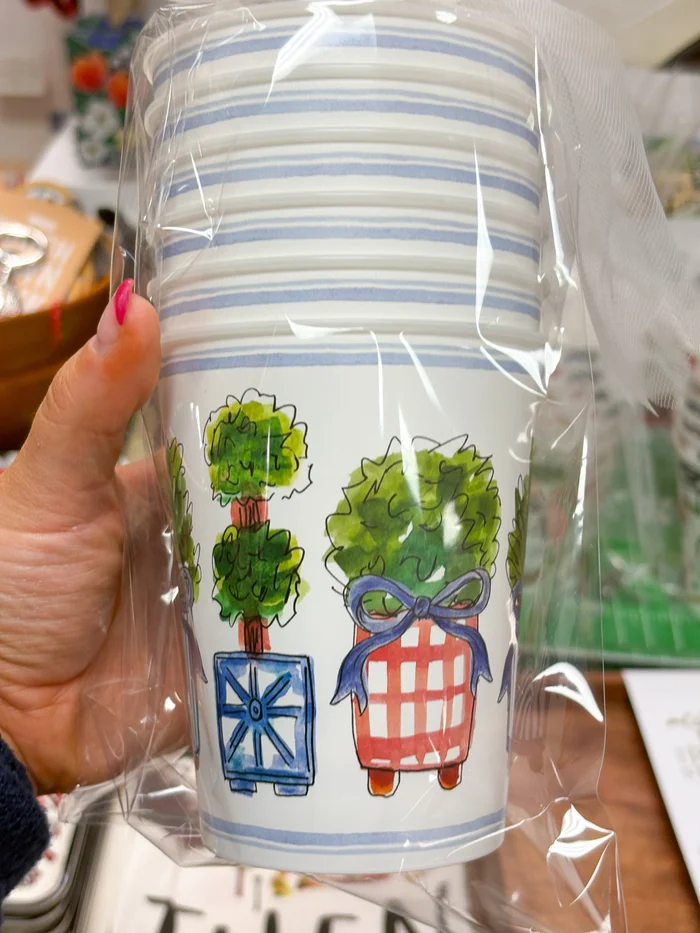 PLANTS & BOWS REUSABLE PARTY CUPS
