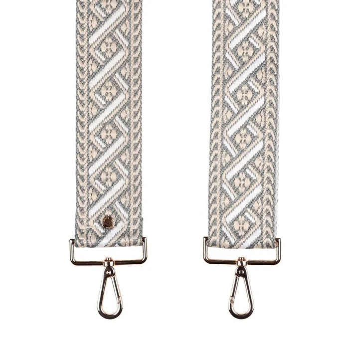 Pom Pom Strap Oatmeal & Grey Tapestry