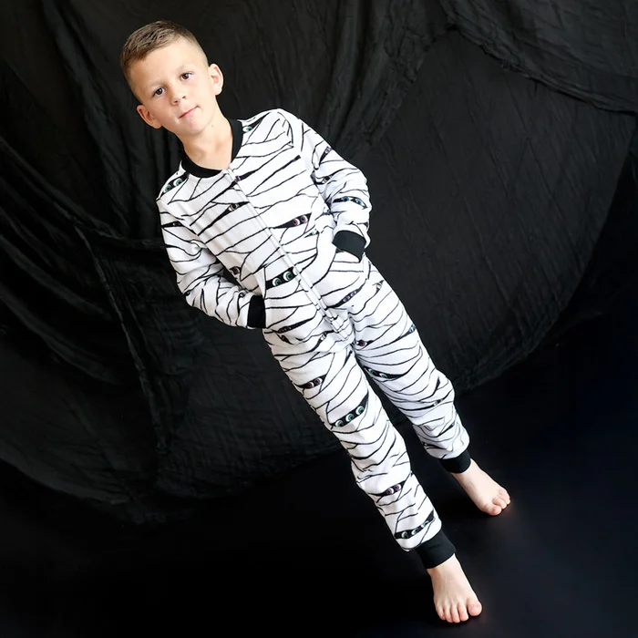 Posh-o-ween White Kids Jumpsuit | Mummy & Me