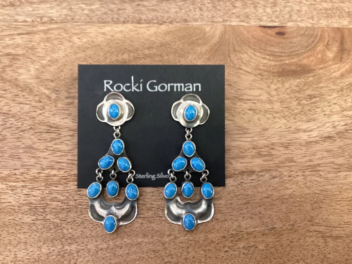 PUEBLO CHANDELIER Denim Lapis Earrings