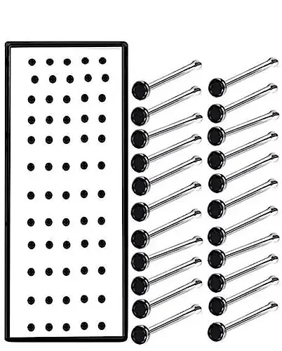 QVEEN 40PCS Metal 1mm Nose Ring s Body Piercing Jewellery Nose Stud For Girls & women