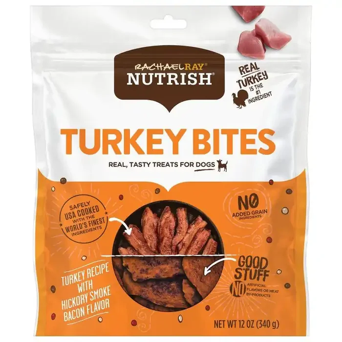 Rachael Ray Nutrish Hickory Smoked Grain Free Turkey Bacon Jerky Dog Treats – 12oz