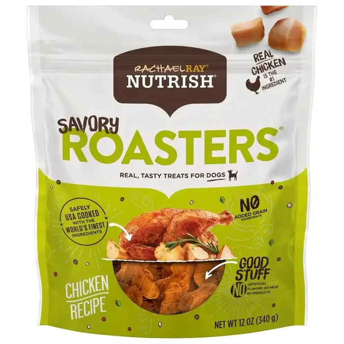 Rachael Ray Nutrish Savory Roasters Grain Free Chewy Chicken Dog Treats – 12oz