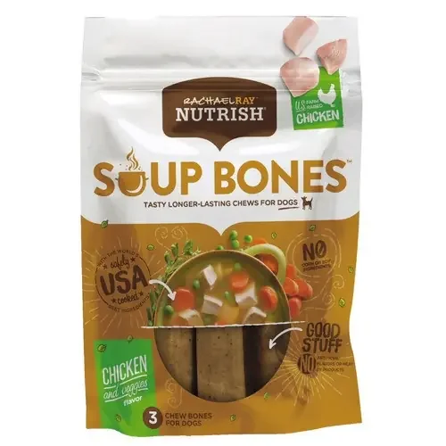 Rachael Ray Nutrish Soup Bones With Real Chicken & Veggies, 3 Dog Chews
