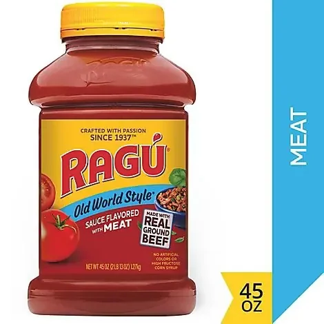 Ragu Old World Style Sauce Flavored With Meat – 45 Oz