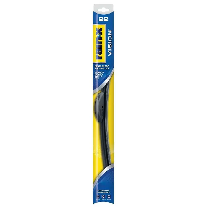 Rain-X 22″ Vision Wiper Blade Black Windshield Wipers, Plastic & Rubber, 1 Year Warranty