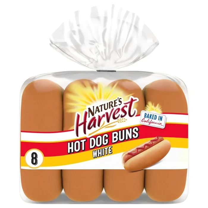 Rainbo White Hot Dog Buns, 8 count, Hot Dog Buns, 12 oz Bag
