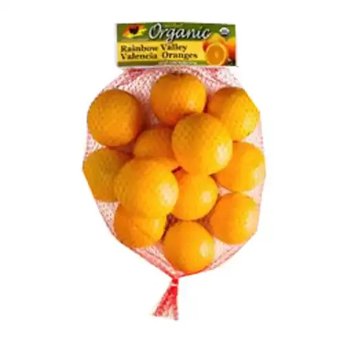 Rainbow Valley Orchards Organic Valencia Oranges Prepacked Bag – 4 Lb