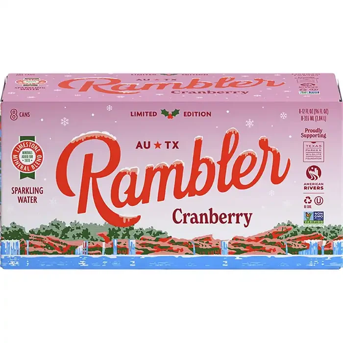 Rambler Sparkling Water Rambler Sparkling Cranberry – 8 ct; 12 oz