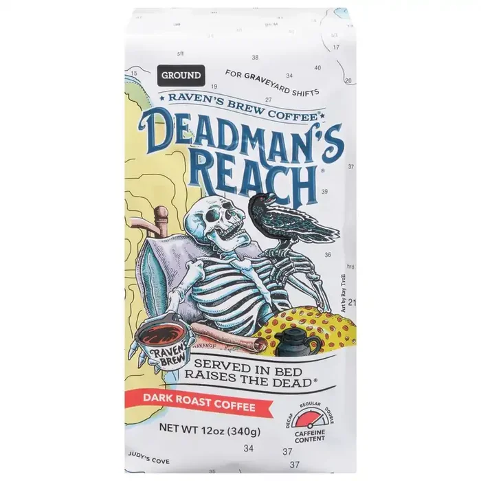 Raven‘s Brew Coffee Deadman‘s Reach Dark Roast Coffee Ground- 12 oz