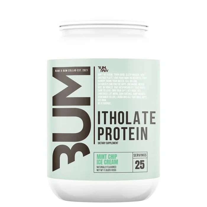 Raw Bum Mint Chip Ice Cream Itholate Protein 1.8 lb
