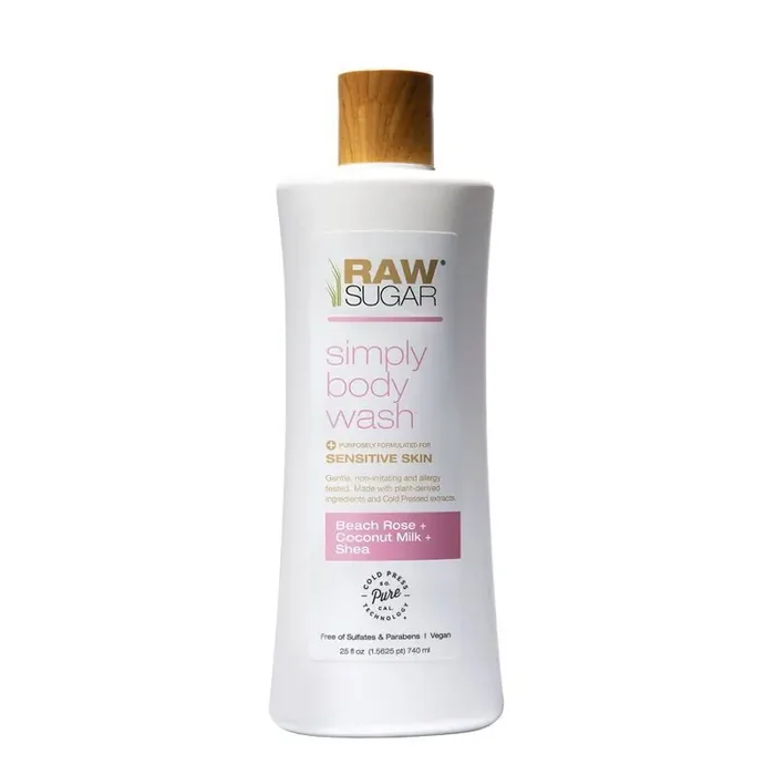Raw Sugar Sensitive Skin Body Wash – Beach Rose + Coconut Milk + Shea