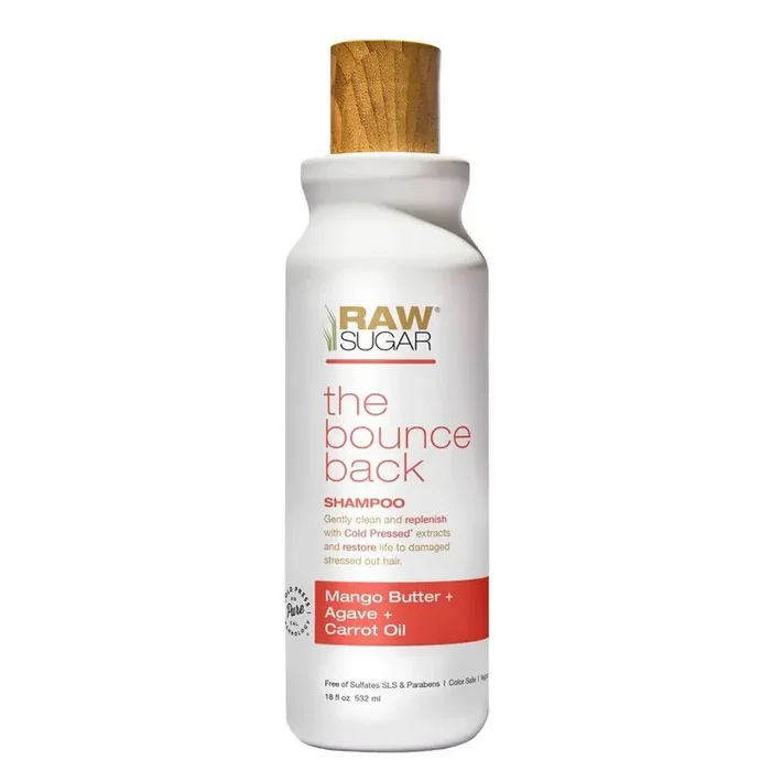 Raw Sugar The Bounce Back Shampoo – Mango Butter + Agave + Carrot Oil – 18 fl oz