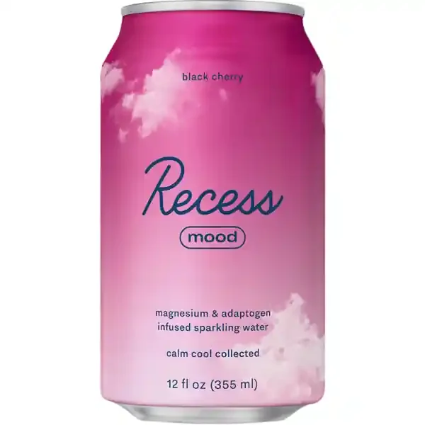 Recess Mood Black Cherry Magnesium & Adaptogen Infused Sparkling Water