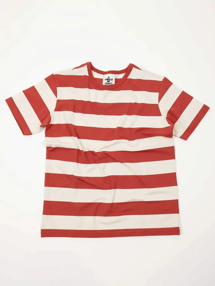 Red & Cream Striped T-Shirt