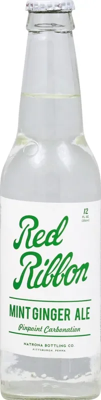 Red Ribbon Soda, Mint Ginger Ale, Low Sodium – 12 oz
