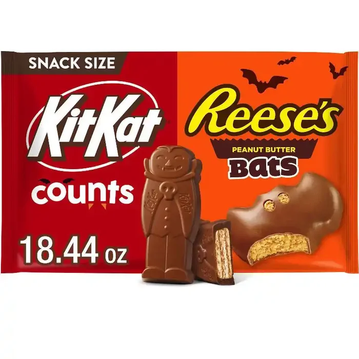 Reese‘s and Kit Kat Milk Chocolate Halloween Pumpkin Candy Shapes – 18.44oz/30pc