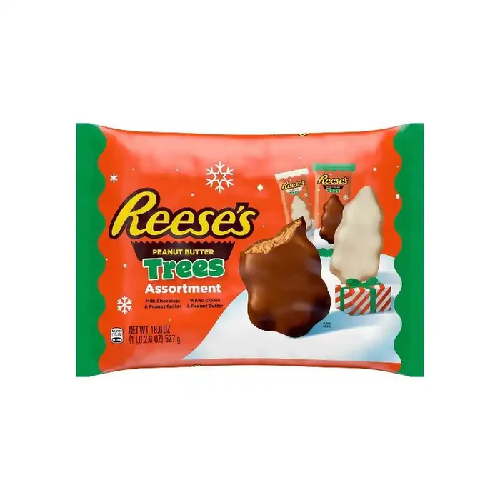 Reese‘s Assorted Flavored Peanut Butter Trees, Christmas Candy Bag, 18.6 oz