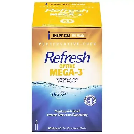 Refresh Optive Mega-3 Preservative Free Eye Drops – 60 CT