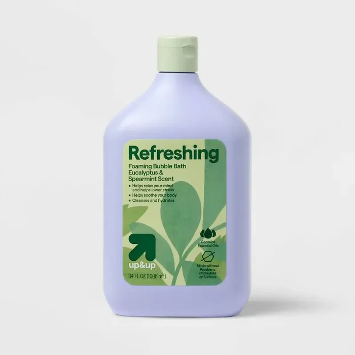 Refreshing Foaming Bubble Bath – Eucalyptus and Spearmint – 34oz – up&up™